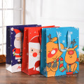 Decorative Tree Shape Custom Printing Christmas Hand Gift Packaging Paper Bag